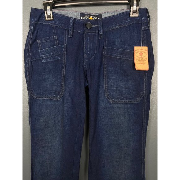 LUCKY BRAND Size 0/25 Blue Jeans Rancher Trouser Wide Leg NEW NWT - Picture 2 of 12